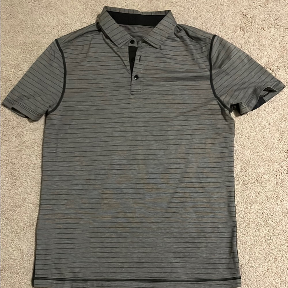 Lululemon Gray Striped Men's Shirt